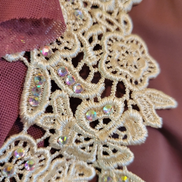 Weissmans Golden Hour 2pc Crop Top And Sheer Pant Set - Picture 5 of 10